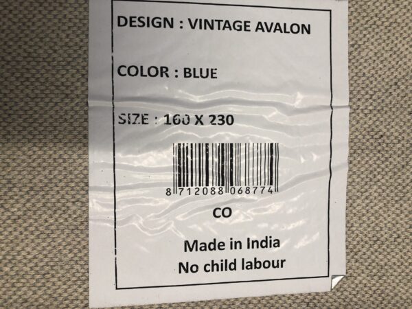 Brinker carpets Vintage Avalon Blue  160 x 230 cm van € 269-, voor € 119-, - Afbeelding 2