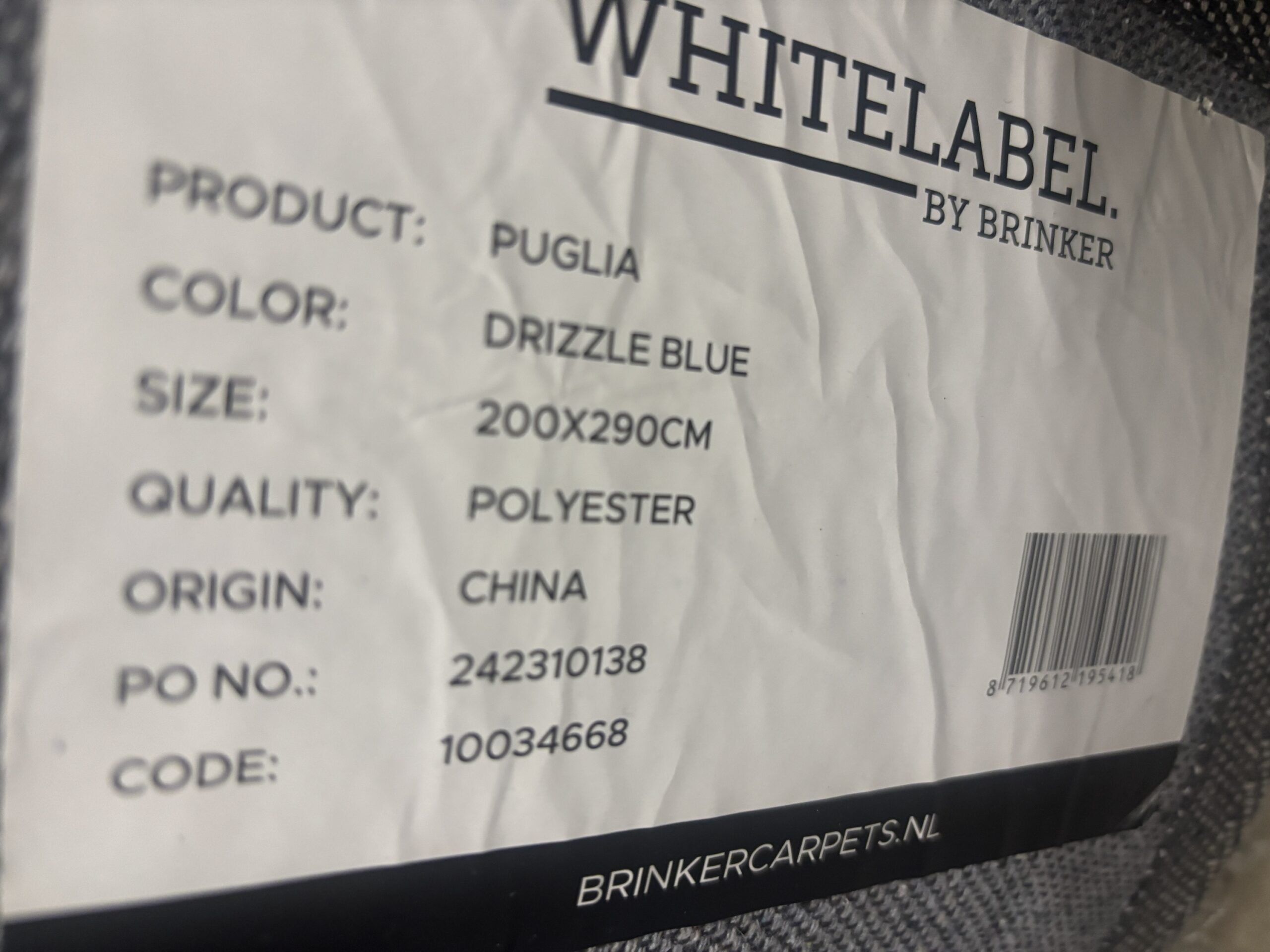 (n) vloerkleed Brinker Puglia Gardenia Drizzle Blue 200 x 290 cm van € 449-, voor € 299-, - Afbeelding 8