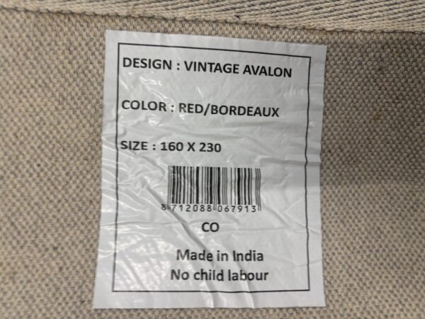 (n)Brinker carpets Vintage Avalon Red Bordeaux  –  afmetingen : 160 x 230 cm van € 329-, voor € 149-, - Afbeelding 4